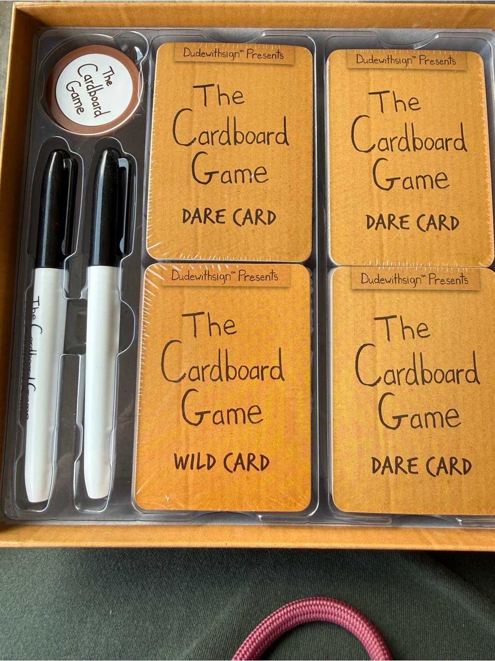 The Cardboard Game Dare & Wild Card Set — Orange